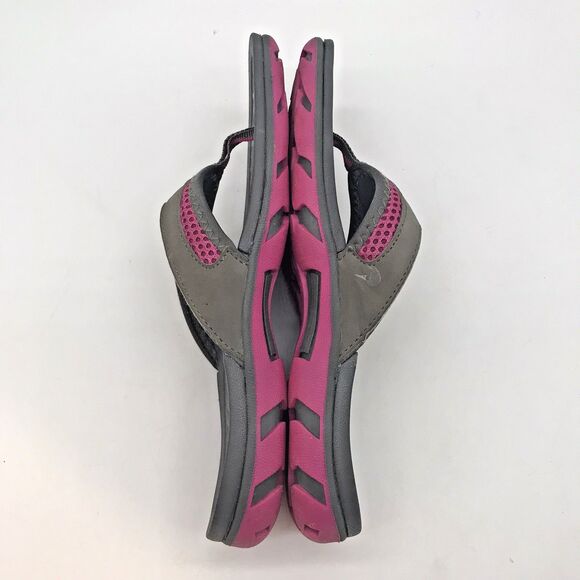 Cabela’s Sport Sandals Women's 6 Gray & Hot Pink Slip On Waterproof Flip Flops - Picture 8 of 10